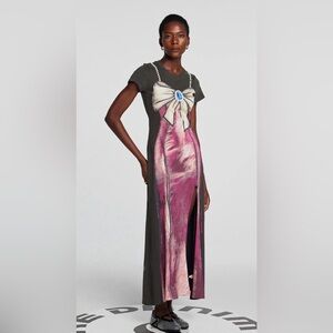 Women’s Maxi Dress with Pink Bow Graphic